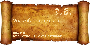 Vucskó Brigitta névjegykártya